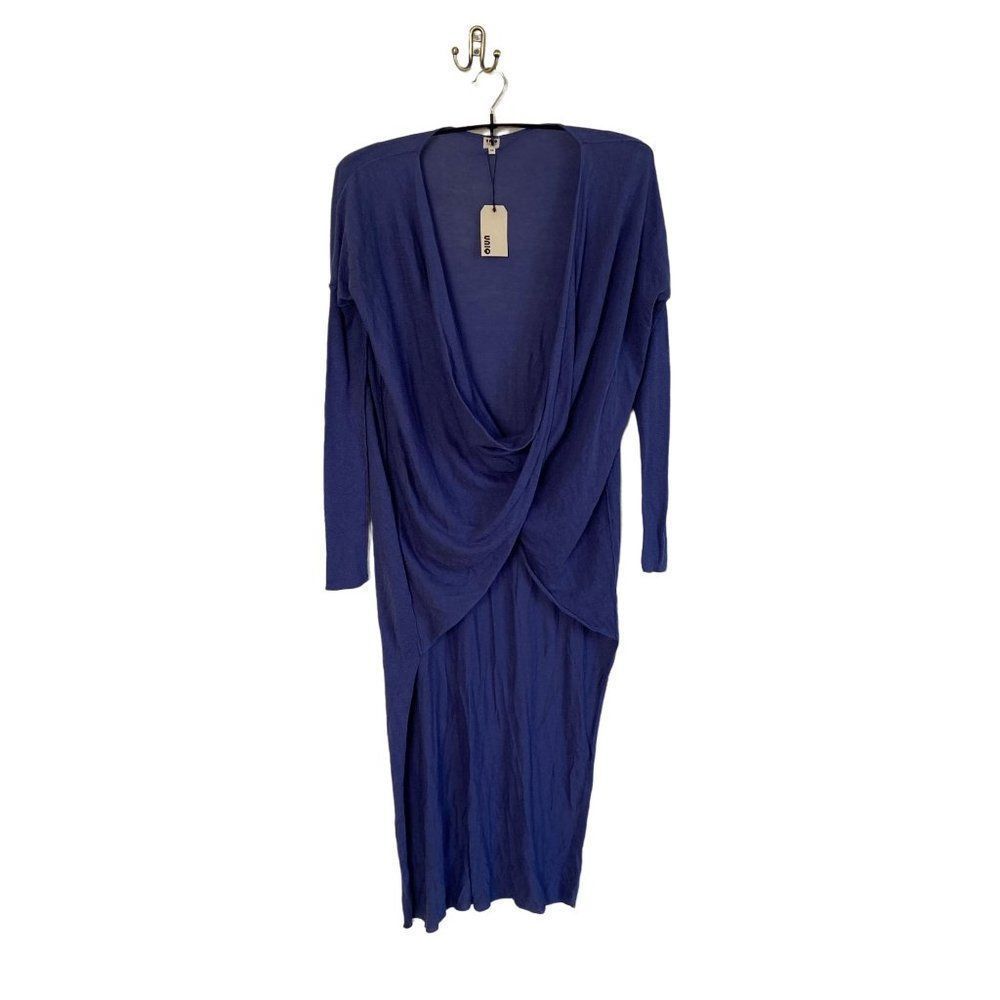 UNIO Cotton Size S/M Asymmetrical Top Blue NWT